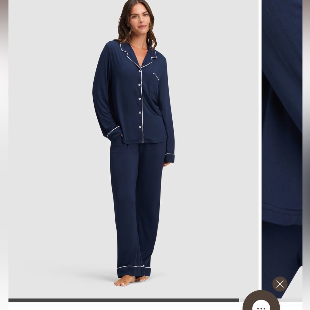 Cozy earth Women's Bamboo Stretch-Knit Long Sleeve Pajama Set Tall Small